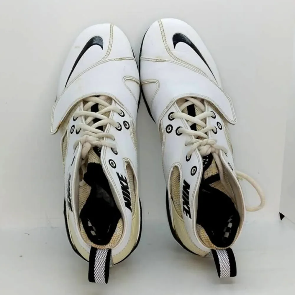 Nike Zoom Huarache Men's Pre-owned White/Black/Cream Football Cleats - sz. 9 1/2